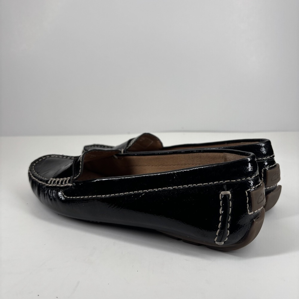 Clarks Dunbar Granby Women's US 8M Black Patent Leather Slip-On Loafers 66618 - Picture 11 of 16